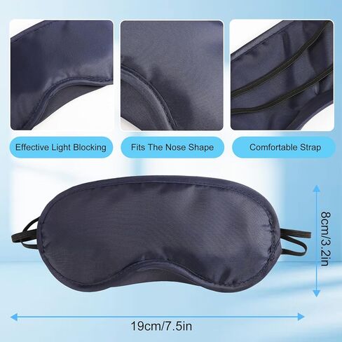 50 عبوة من قناع العين للنوم، معصوب العينين خفيف الوزن، معصوب العينين لألعاب الحفلات، أقنعة النوم مع وسادة أنف وحزام مطاطي، قناع نوم للنوم أثناء السفر، غطاء عين للنساء والرجال، 12 لونًا in Kuwait