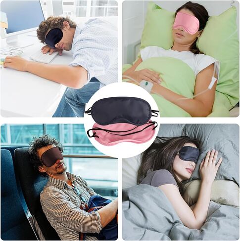 50 عبوة من قناع العين للنوم، معصوب العينين خفيف الوزن، معصوب العينين لألعاب الحفلات، أقنعة النوم مع وسادة أنف وحزام مطاطي، قناع نوم للنوم أثناء السفر، غطاء عين للنساء والرجال، 12 لونًا in Kuwait