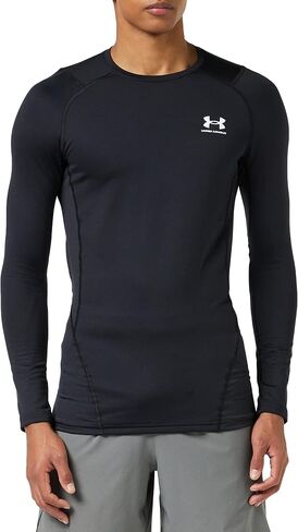Under Armour - تي شيرت رجالي ColdGear Armor Fitted Crew بأكمام طويلة، اللون أسود (001)، المقاس: XX-Large x Tall in Kuwait