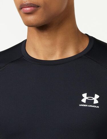 Under Armour - تي شيرت رجالي ColdGear Armor Fitted Crew بأكمام طويلة، اللون أسود (001)، المقاس: XX-Large x Tall in Kuwait