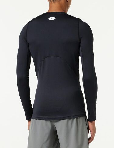 Under Armour - تي شيرت رجالي ColdGear Armor Fitted Crew بأكمام طويلة، اللون أسود (001)، المقاس: XX-Large x Tall in Kuwait