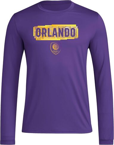 تيشيرت Orlando City Sc للرجال بأكمام طويلة قبل المباراة من أديداس in Saudi Arabia