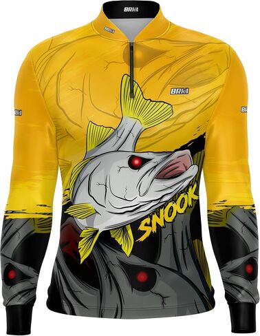 BRK Mens Long Sleeve Fishing Shirt Monster Snook UPF 30 Sun Protection in Saudi Arabia