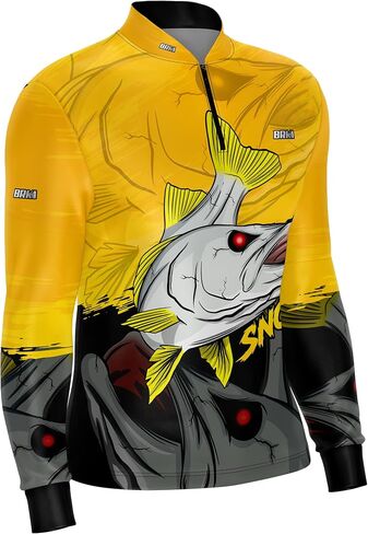 BRK Mens Long Sleeve Fishing Shirt Monster Snook UPF 30 Sun Protection in Saudi Arabia