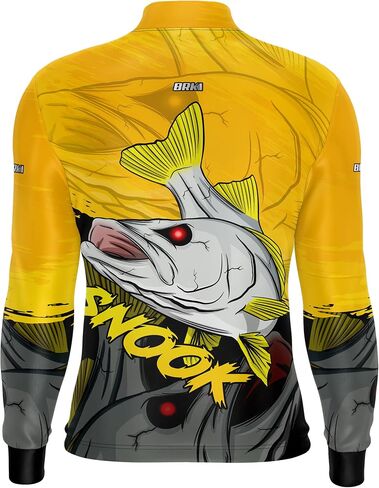 BRK Mens Long Sleeve Fishing Shirt Monster Snook UPF 30 Sun Protection in Saudi Arabia
