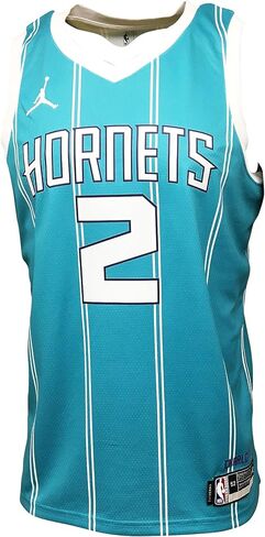 تي شيرت رجالي LaMelo Ball #2 Charlotte Hornets Basketball Jordan Activewear بدون أكمام جيرسي Dri-Fit Fanmade Aqua (X-Large) in Saudi Arabia