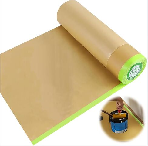 Masking Paper for Painting, Automotive Painting Paper Roll, 6 Rolls Assorted Sizes Tape and Drape Painters Paper, for Painting Car, House Decoration or Painting, Floor, Frames Painting Protection. in Saudi Arabia