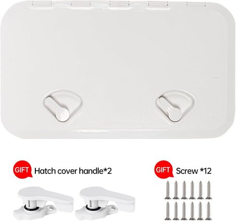 Marine Deck Access Hatch 13.9"×23.86" White/Black Rectangle Boat Hatch & Lid,Boat Deck Hatch Lids in Saudi Arabia