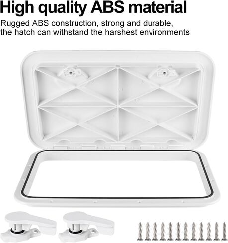 Marine Deck Access Hatch 13.9"×23.86" White/Black Rectangle Boat Hatch & Lid,Boat Deck Hatch Lids in Saudi Arabia
