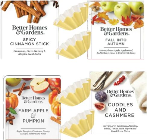 Fall Wax Melts Bundle – Better Homes and Gardens Wax Melts (4) Autumn Wax Melts Pumpkin Spice Wax Melts with Amarysho (4) Wax Warmer Liners Gift Set in Saudi Arabia