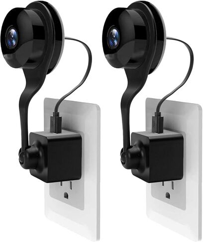 Marsrut USB Charger 360 Adjustable Ball Joint Wall AC Outlet Mount Holder for Nest Cam Indoor Camera Portable Charger - (Set 2 PCS, Plug Type: White) in Saudi Arabia