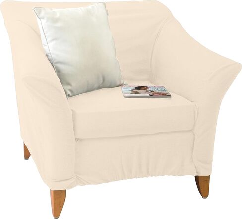 Home Details Stretch Furniture Protector Slipcover, Good for Dog Hair, Dust & Spills, Machine Washable, Sofa, Grey in Kuwait