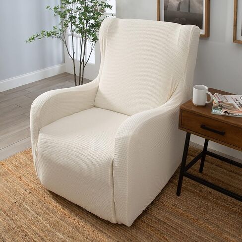 Home Details Stretch Furniture Protector Slipcover, Good for Dog Hair, Dust & Spills, Machine Washable, Sofa, Grey in Kuwait