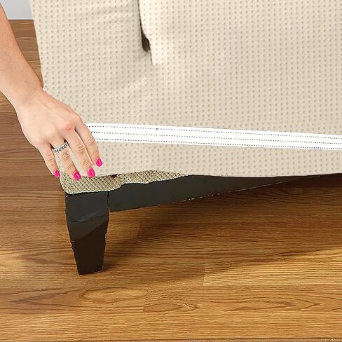 Home Details Stretch Furniture Protector Slipcover, Good for Dog Hair, Dust & Spills, Machine Washable, Sofa, Grey in Kuwait