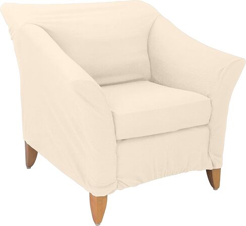 Home Details Stretch Furniture Protector Slipcover, Good for Dog Hair, Dust & Spills, Machine Washable, Sofa, Grey in Kuwait