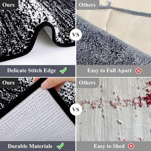 مجموعة سجاد الحمام Vaukki المكونة من 5 قطع، سجادات حمام من الألياف الدقيقة الأشعث غير قابلة للانزلاق وقابلة للغسل وقابلة للغسل لحوض الاستحمام (18 بوصة × 26 بوصة + 20 بوصة × 32 بوصة + 20 بوصة × 47 بوصة + U20 بوصة × 24 بوصة + غطاء الغطاء، رمادي) in Kuwait