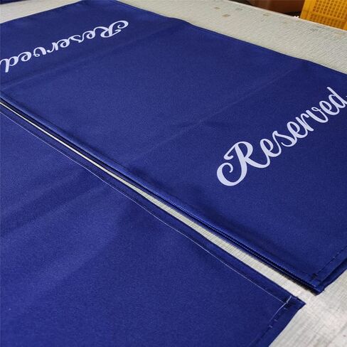 20pcs Reserved Chair Signs 11 x 22 inch Reserved Pew Cloths Double-sided Thickened 600d Oxford Reserved Seating Placeholder for Church Pew Seats Wedding Seating Decoration navy blue in Kuwait