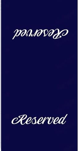 20pcs Reserved Chair Signs 11 x 22 inch Reserved Pew Cloths Double-sided Thickened 600d Oxford Reserved Seating Placeholder for Church Pew Seats Wedding Seating Decoration navy blue in Kuwait