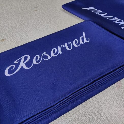20pcs Reserved Chair Signs 11 x 22 inch Reserved Pew Cloths Double-sided Thickened 600d Oxford Reserved Seating Placeholder for Church Pew Seats Wedding Seating Decoration navy blue in Kuwait