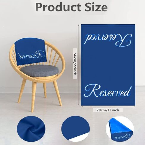 20pcs Reserved Chair Signs 11 x 22 inch Reserved Pew Cloths Double-sided Thickened 600d Oxford Reserved Seating Placeholder for Church Pew Seats Wedding Seating Decoration navy blue in Kuwait