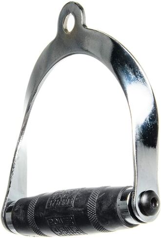 ملحق مقبض دوار ممتاز بقبضة واحدة لأنظمة ماكينات الكابلات من باور سيستمز، كروم (61966)، أسود in Kuwait