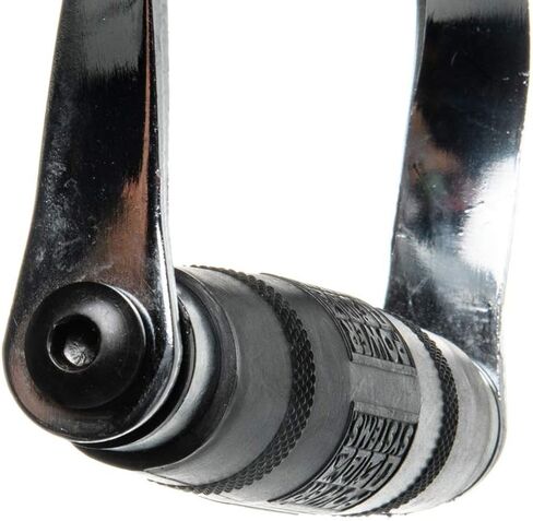 ملحق مقبض دوار ممتاز بقبضة واحدة لأنظمة ماكينات الكابلات من باور سيستمز، كروم (61966)، أسود in Kuwait