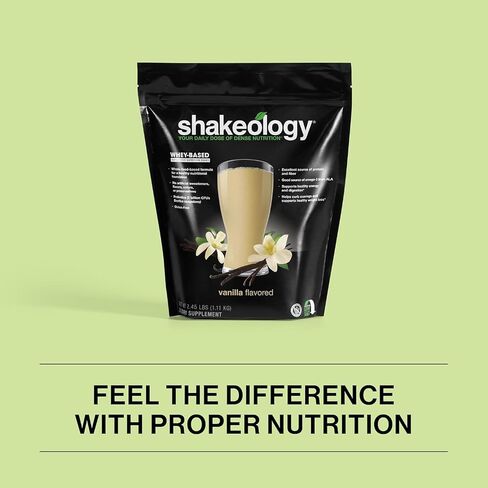 shakeology Whey Protein Powder Blend - Gluten Free, Superfood Protein Shake with Vitamins and Minerals - Helps Support Healthy Weight Loss, Lean Muscle Support, Gut Health - Vanilla, 30 Servings in Saudi Arabia