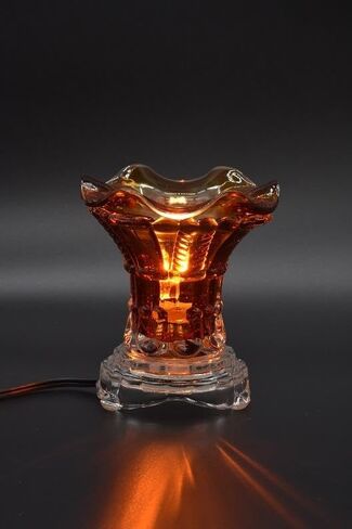 Brown Flared Glass Electric Aroma Lamp Oil and Wax Tart Warmer in Kuwait