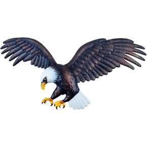 BAENRCY 27" Eagle Wall Sculpture Metal Wall Art Decoration Home Outdoor Wall Decoration with Hooks