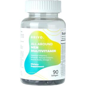 Briyo All Around Men - 38 nutrients (Essential Vitamins, Minerals, Natural extracts, Amino acids) - 90 Capsules