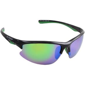 Sea Striker Harbor Master Polarized Sunglasses with Black Frame,Green Mirror and Brown Lens (Fits Medium to Large Faces)