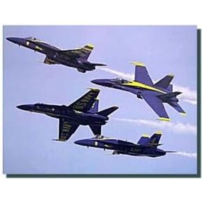 US Blue Angels Military Aircraft Jet Aviation Airplane Wall Decor Art Print Poster (16x20)