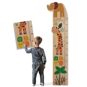 Bamboo Educational Height Chart for Wall, Growth Chart for Wall, Custom Height Measurement Wall Chart Ruler, Kids Bedroom, Playroom, Unique Wooden Growth Chart for Kids, Wood Height Chart for Kids