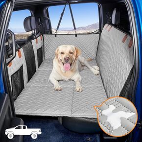 Dog Back Seat Extender for Truck,Truck Dog Seat Cover Back Seat,Dog Hammock for Truck,Hard Bottom Seat Extender for Dogs,Pet Seat Covers for Dogs,Dog Seat Cover for F150/RAM1500/Silverado