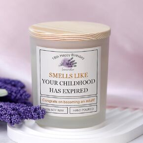 Happy 18th Birthday Gifts for Girls, Funny Turning 18th Birthday Decorations for Girls Boys Daughter Granddaughter Niece Friend Best Gifts 18 Year Old Girl Birthday Gifts Ideas Cool Scented Candles
