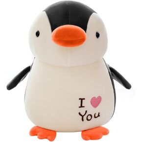 Penguin Stuffed Animal Plushie Hug Toy Throw Pillow Plush Doll for Kids 9.8"