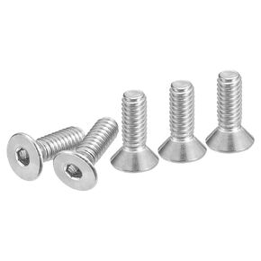 #6-32 x 1/2" Flat Head Socket Cap Screws, 25 Pack 304 Stainless Steel Hex Socket Flat Head Screws, Full Thread, Countersunk Bolts