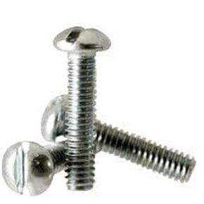8-32 x 5/8 Slotted Round Machine Screw Fully Threaded Zinc, 100 PCS 0810MSR