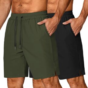 COOFANDY Men's Athletic Running Shorts Quick Dry Fitted Gym Workout Short Pants Sports Training Shorts with Pockets