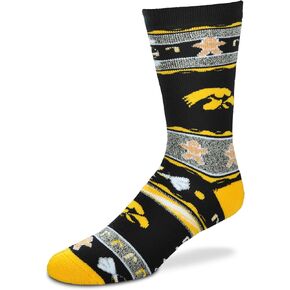 للأقدام العارية NCAA Ugly Christmas Holiday Crew Socks - كبير (10-13) in Kuwait