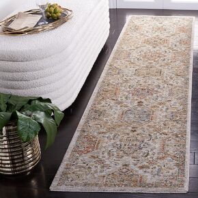 SAFAVIEH Silverado Collection Runner Rug - 2' x 8', Ivory & Rust, Oriental Vintage Distressed Design, Non-Shedding & Easy Care, Ideal for High Traffic Areas in Living Room, Bedroom (SVD108A)