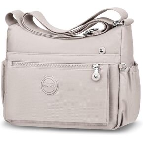 حقائب كروس من النايلون من HUANLANG للنساء، حقيبة سفر كبيرة وخفيفة الوزن وحقيبة كتف متعددة الجيوب للنساء in Kuwait