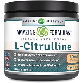 Amazing Formulas L-Citrulline Powder Supplement | 1000 Mg Per Serving | Non-GMO | Gluten-Free | Non-GMO | Made in USA