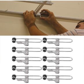 Ratchet Clamp,plplaaoo Lever Action Grid Clamps,Suspended Ceiling Hand Tools, 10PCS Lever Action Grid Clamp Multifunctional Stainless Steel Rust Proof Tile Mounting Clips for Ceiling Installation