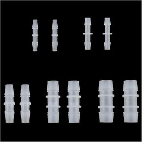 DGZZI 10PCS 5 Sizes Transparent White Hose Equal Straight Fitting Plastic Straight Hose Hose Fitting Fish Tank Fitting Hose Fitting for Food Beverage Laboratory Chemical Processing