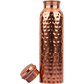 Copper Water Bottle - 34OZ - Versatile and Travel-Friendly Pure Copper Water Bottle – Ayurvedic Copper Drinking Bottle for Women and Men – Wide Mouth Design – | Lab-Tested, Heavy Duty & Leak-Proof |