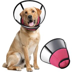 ASENKU Adjustable Dog Cone Collar, Comfortable Cone for Dogs After Surgery, Soft Dog Cone, Protective Pet Recovery Collar for Large Medium Small Dogs, Elizabethan Collar Dog Blue X-Large
