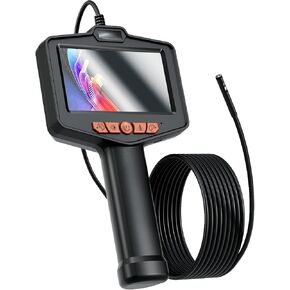 Endoscope Camera with Light,Triple Lens Sewer Camera, 16.4ft/5M Cable, 1080P IPS HD Screen, 2MP, IP67 Waterproof Borescope, 2600mAh Battery, 8GB Storage