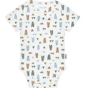 KOH KOH Kids Short Sleeve Cotton Solid Lap Shoulder Baby Bodysuit
