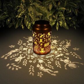 Solar Lanterns Outdoor Waterproof Hummingbird Garden Decor Christmas Gifts for Women Mom Grandma Hanging Solar Lights Metal Solar Decoration Outside for Yard, Patio,Backyard,Porch